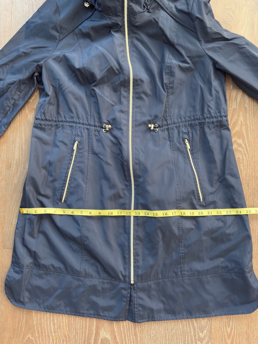 COLE HAAN 'Travel Package' Hooded Rain Jacket in Indigo - Picture 13 of 16
